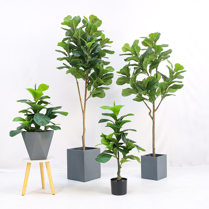 Fiddle Leaf Fig - Sztuczna, plastikowa roślina doniczkowa – Ficus